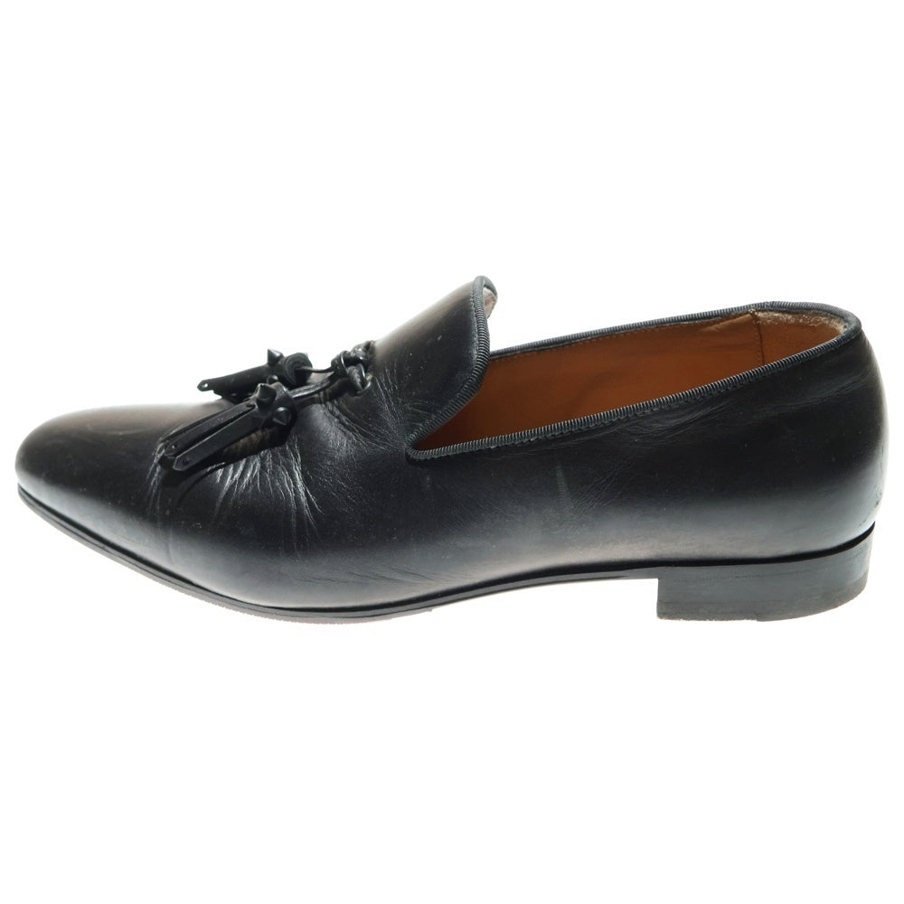 CHRISTIAN LOUBOUTIN(クリスチャンルブタン) スパイクスタッズ タッセル レザー ローカットシューズ ローファー ブラック