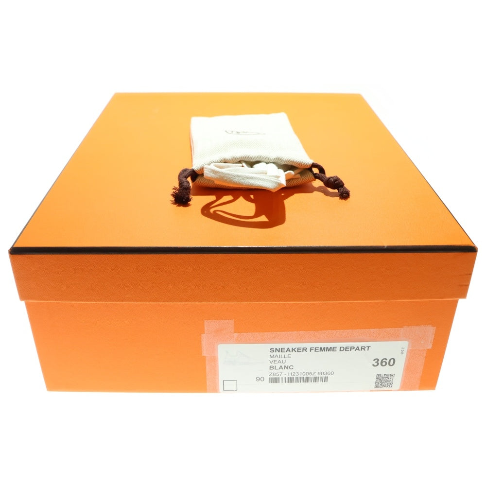 HERMES(エルメス) エクスリブリス ワッペンロゴ パテント スエード コンビレザー レースアップ ハイカットシューズ スニーカー ブラック