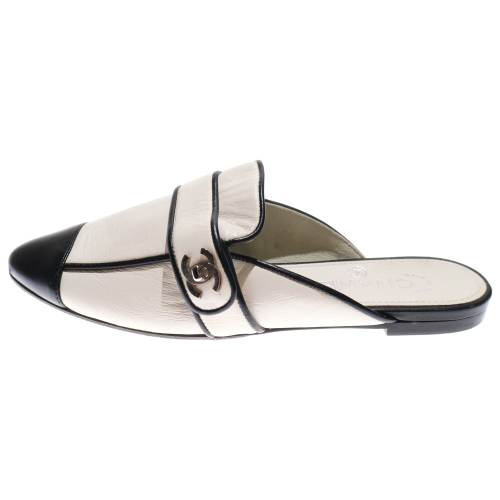 CHANEL(シャネル) ココマーク ターンロック レザー パイピング