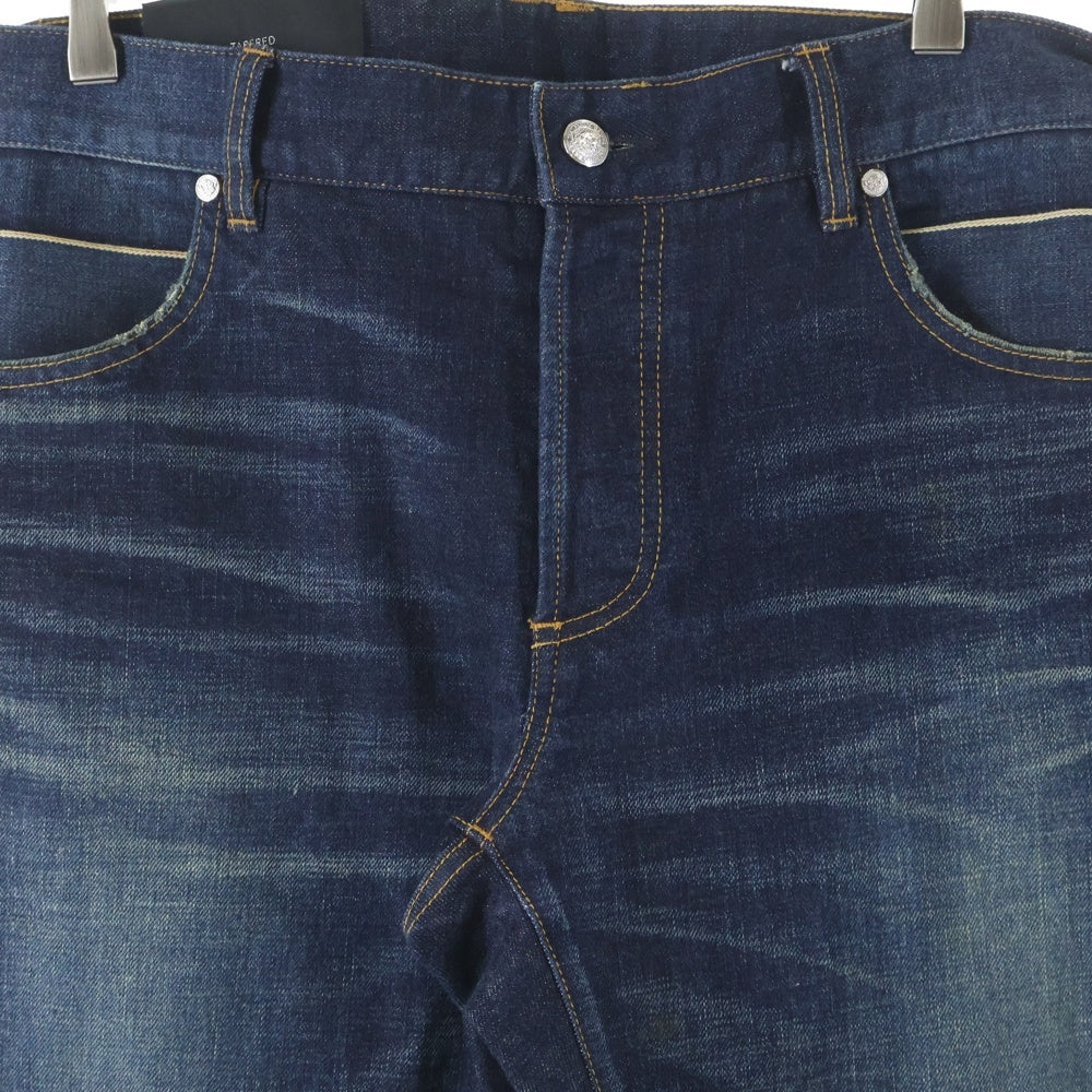 BALMAIN(バルマン) ユーズド加工 テーパード デニムパンツ ジーンズ インディゴ RH15291D008