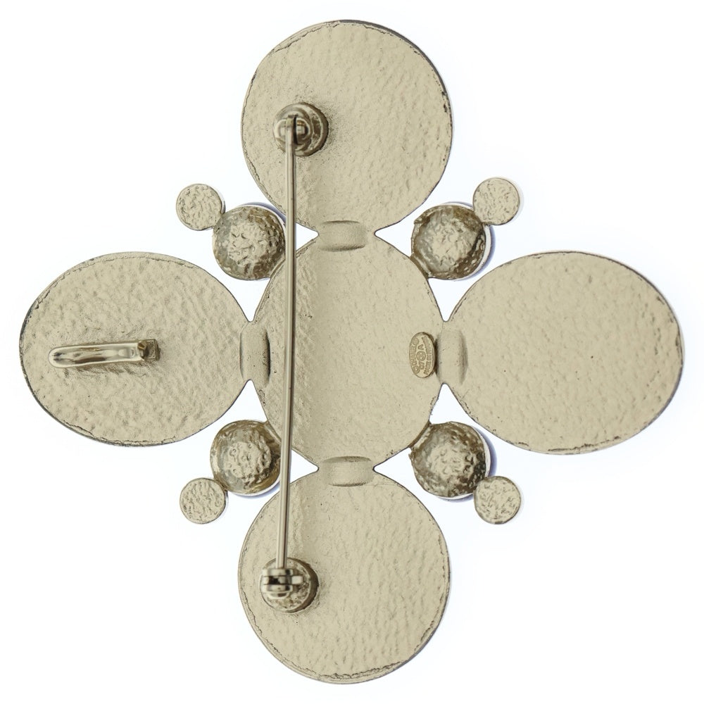 CHANEL(シャネル) グリポア マルチカラーストーン ブローチ ピンバッジ パープル ゴールド金具 レディース