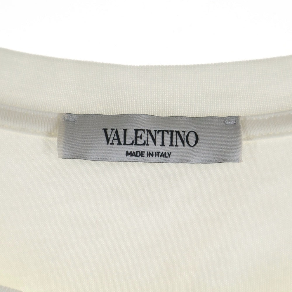 VALENTINO(ヴァレンティノ) VLTN ロゴプリント クルーネック 半袖Tシャツ カットソー ホワイト TV3MG10V3LE レディース