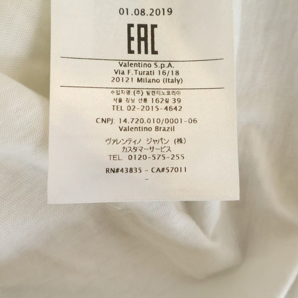 VALENTINO(ヴァレンティノ) VLTN ロゴプリント クルーネック 半袖Tシャツ カットソー ホワイト TV3MG10V3LE レディース