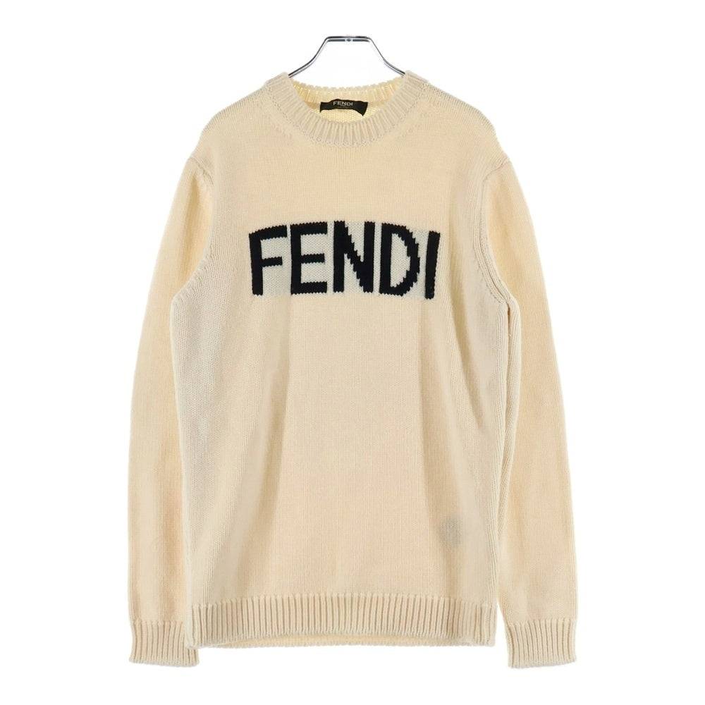 FENDI(フェンディ) ロゴジャガード ウール クルーネック プルオーバー