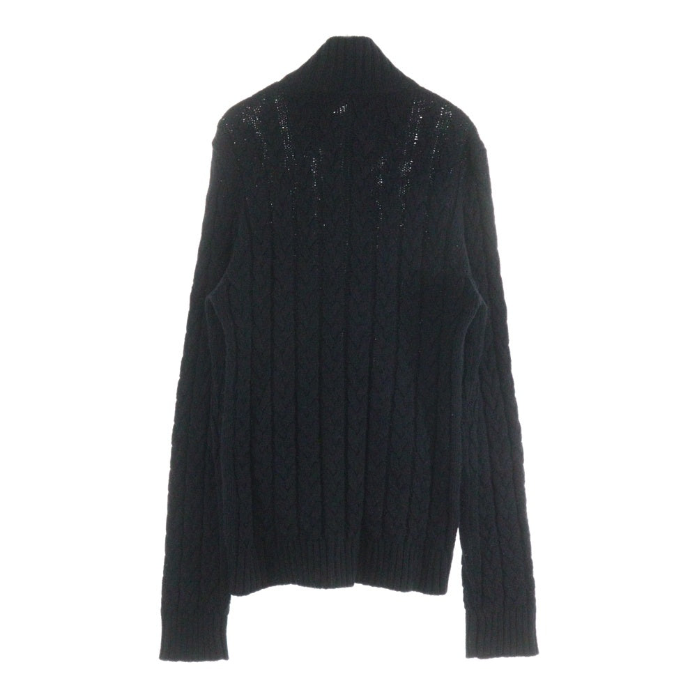 DOLCE & GABBANA(ドルチェアンドガッバーナ) ウール ジップアップ ニット カーディガン ジャケット ブラック GCC22K/F15E6 レディース