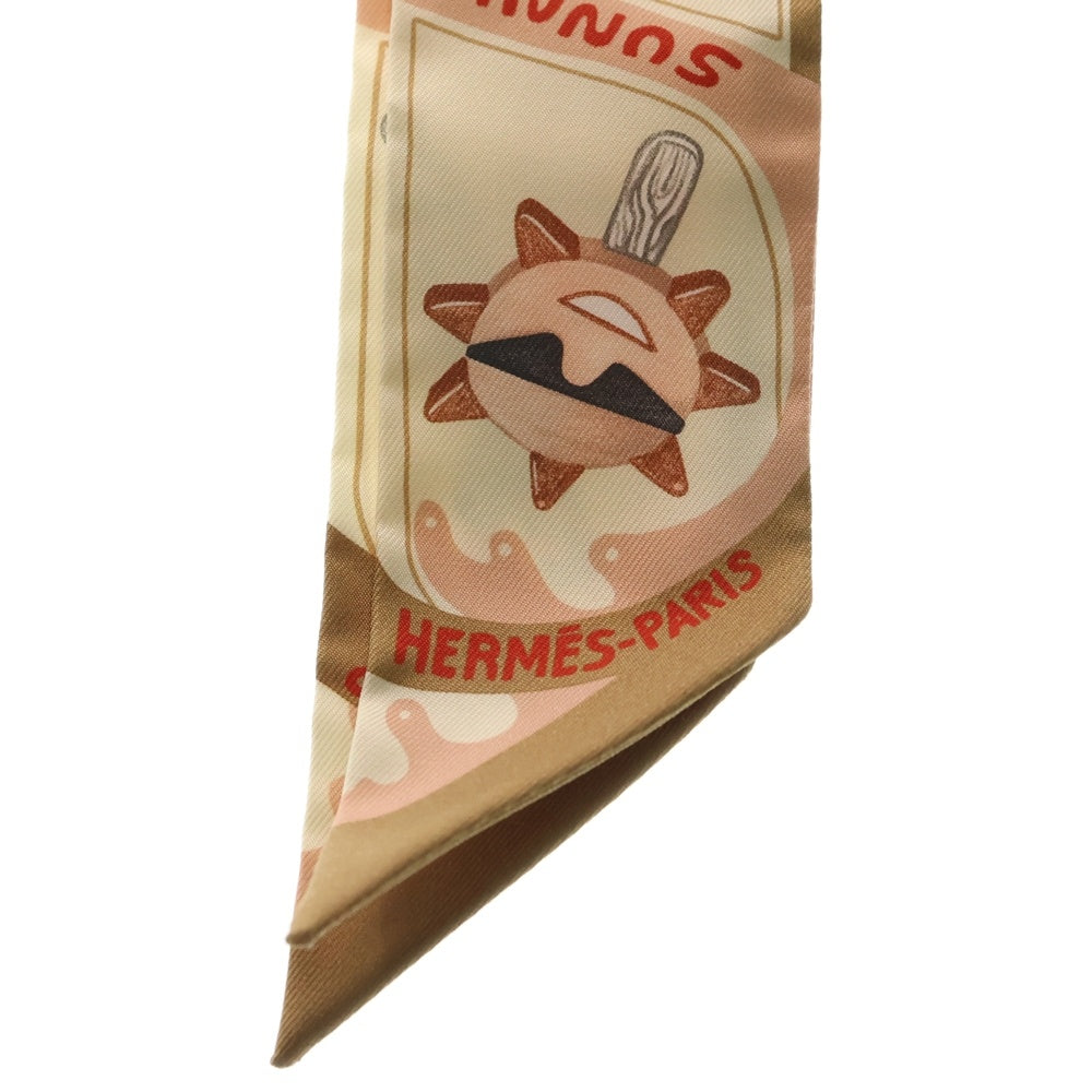 HERMES(エルメス) ツイリー ファニーアイクリーム マルチカラー シルク スカーフ レディース