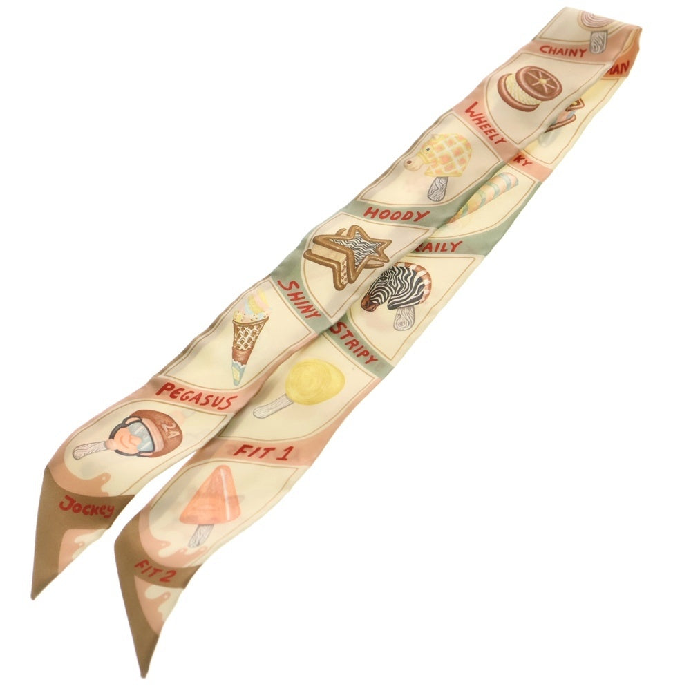 HERMES(エルメス) ツイリー ファニーアイクリーム マルチカラー シルク スカーフ レディース