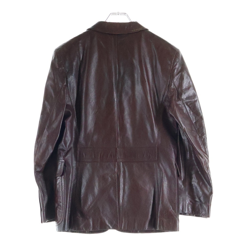 GUCCI(グッチ) レザー テーラードジャケット ボルドー 222355
