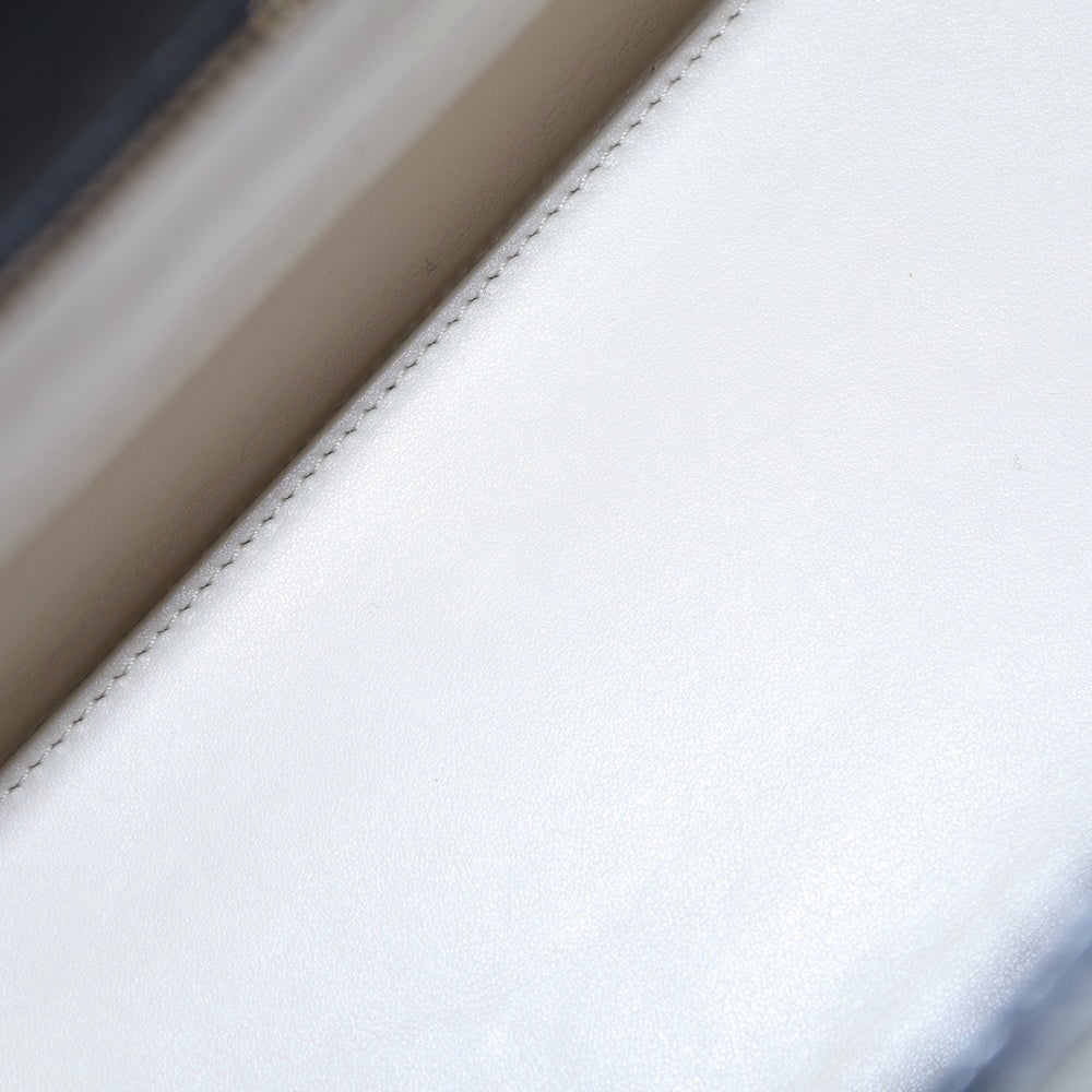 Valextra(ヴァレクストラ) イジィデ ミディアム キアロスクーロ バイカラー レザー 2WAY ハンド ショルダーバッグ ゴールド金具 アイボリー/ブラック レディース