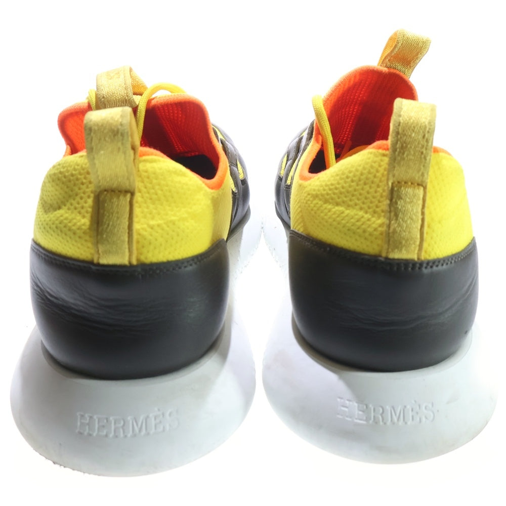 HERMES(エルメス) Duel デュエル スニーカー イエロー×ブラック メッシュ 靴