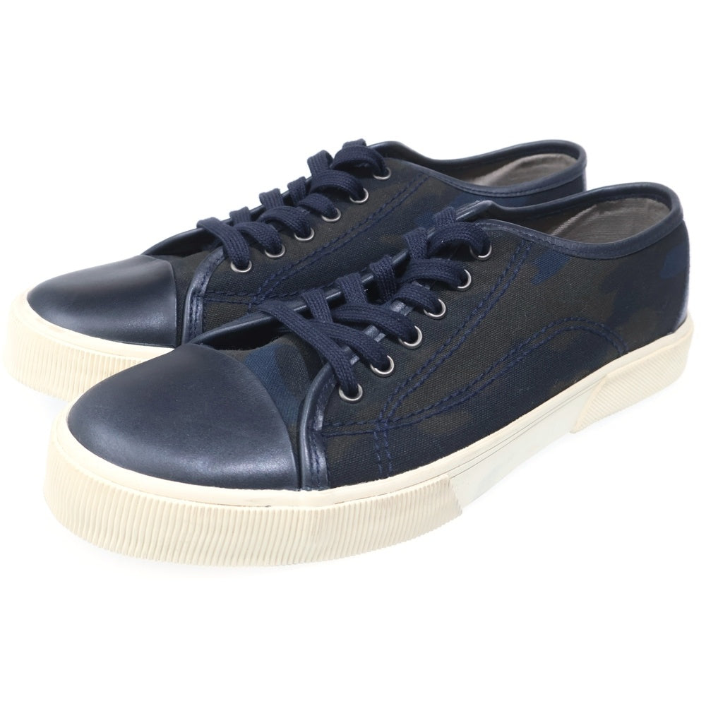 BURBERRY BLACK LABEL(バーバリー ブラックレーベル) 迷彩柄 キャンバス ローカットスニーカー ネイビー