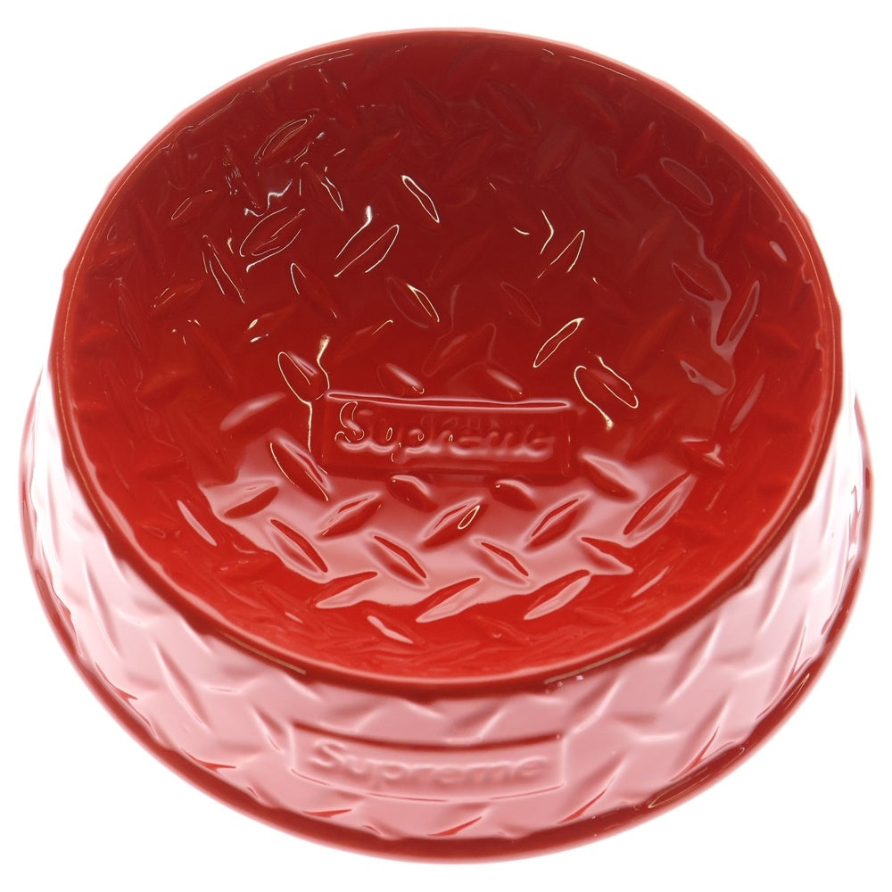 SUPREME(シュプリーム) ■23SS Diamond Plate Dog Bowl ダイヤモンド プレート ドッグボウル レッド ■