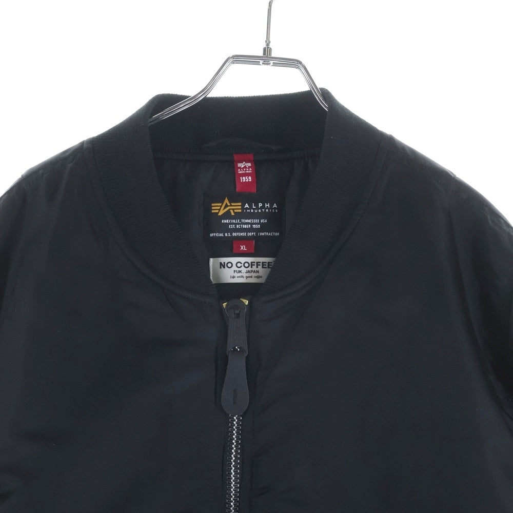 ALPHA INDUSTRIES(アルファ インダストリーズ) 20AW KYNE NO COFFEE キネ ノーコーヒー MA-1 ボンバージャケット ブラック TA0412-9001