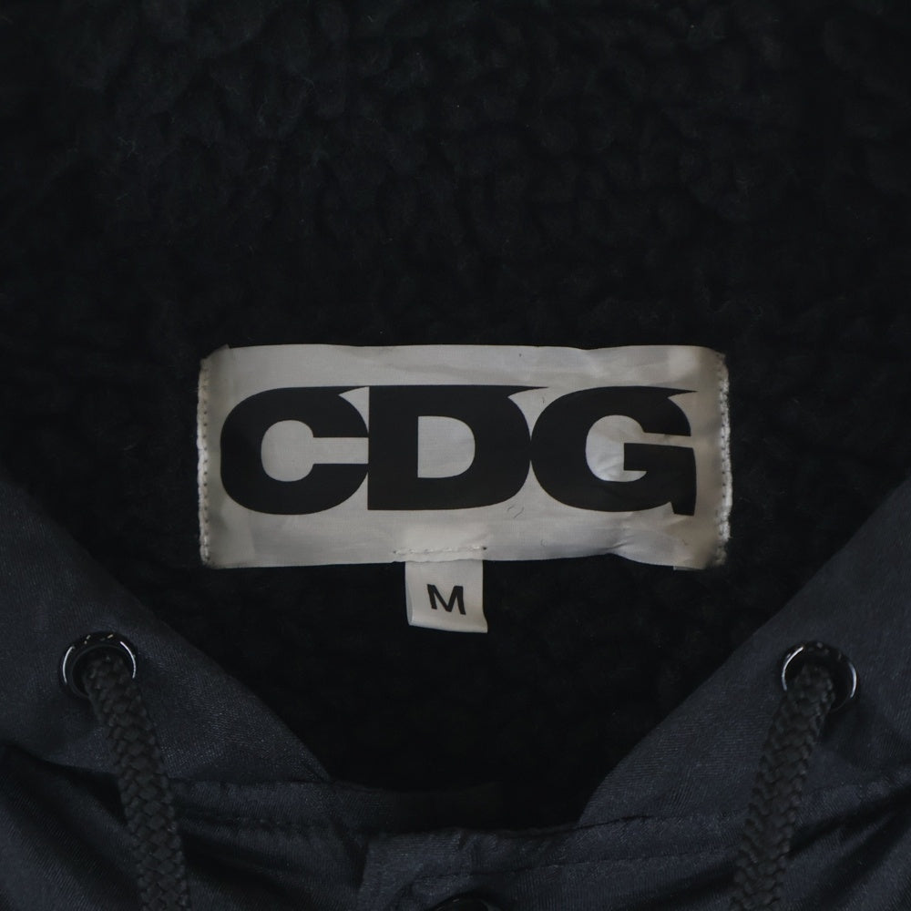 COMME des GARCONS(コムデギャルソン) Boa Over Coat 裏地ボア ナイロン ロングコート アウター ブラック レディース