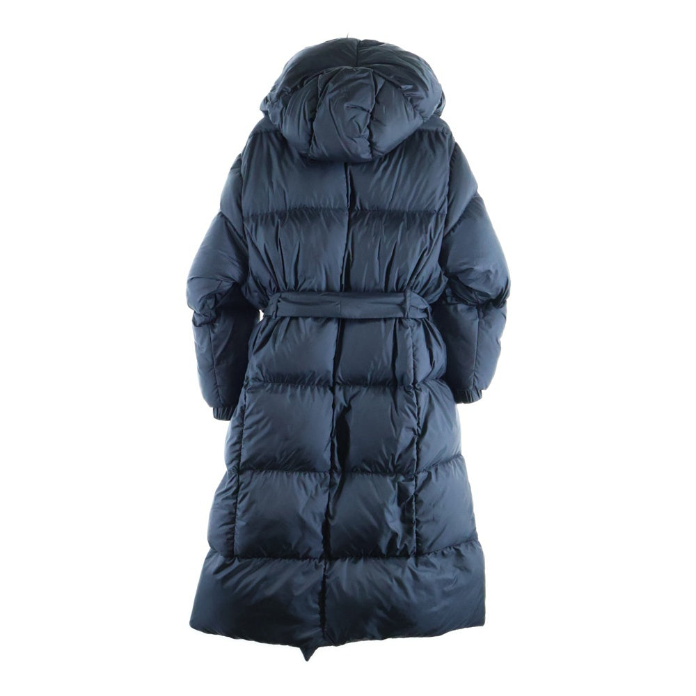 Max Mara(マックスマーラ) THE CUBE フード付き ロング ナイロン ダウンジャケット ネイビー レディース 949603066