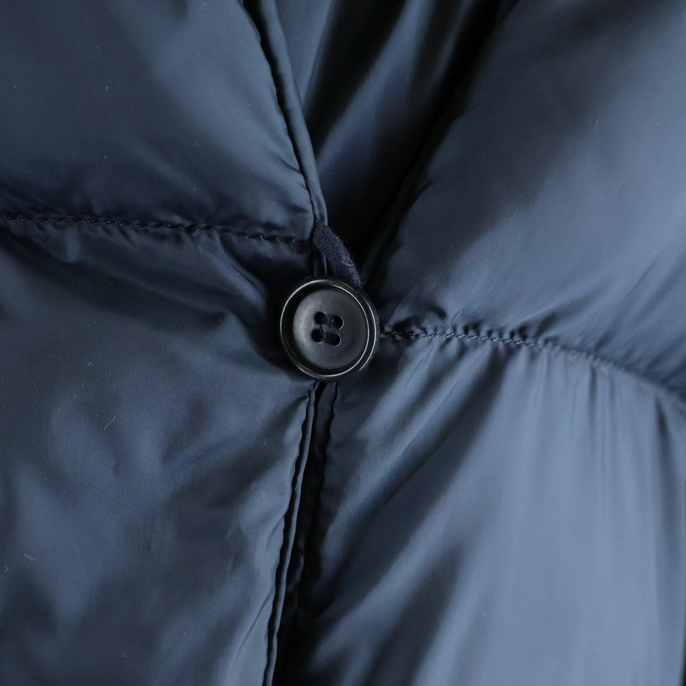 Max Mara(マックスマーラ) THE CUBE フード付き ロング ナイロン ダウンジャケット ネイビー レディース 949603066