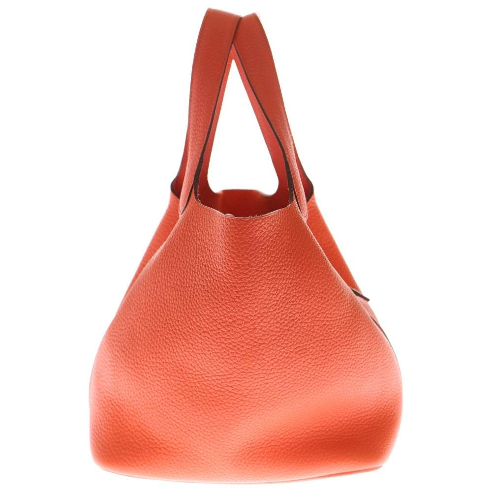 HERMES(エルメス) ピコタンロックMM ローズテキサス トリヨン シルバー金具 ハンドバッグ Y刻印 レディース