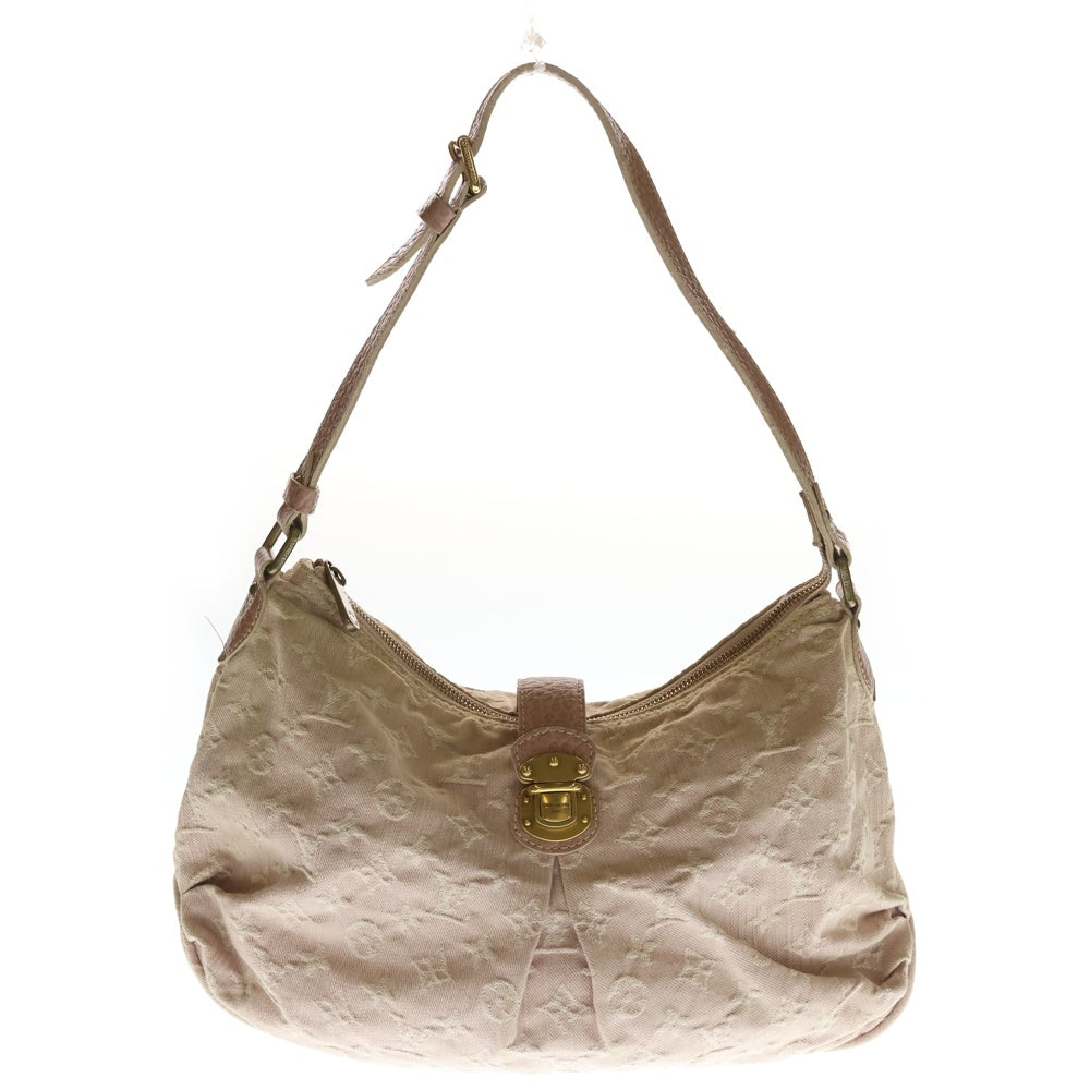 LOUIS VUITTON(ルイヴィトン) モノグラム・デニム スライトリー ハンドバッグ ワンショルダーバッグ ピンク レザー×デニム M95833 ゴールド金具 レディース