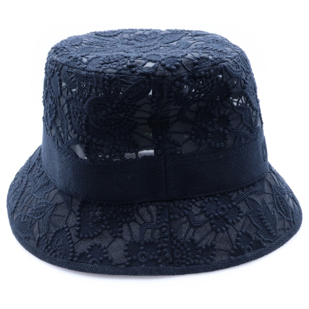Christian Dior(クリスチャンディオール) ボブB バケットハット 帽子 ブラック レース #57 レディース