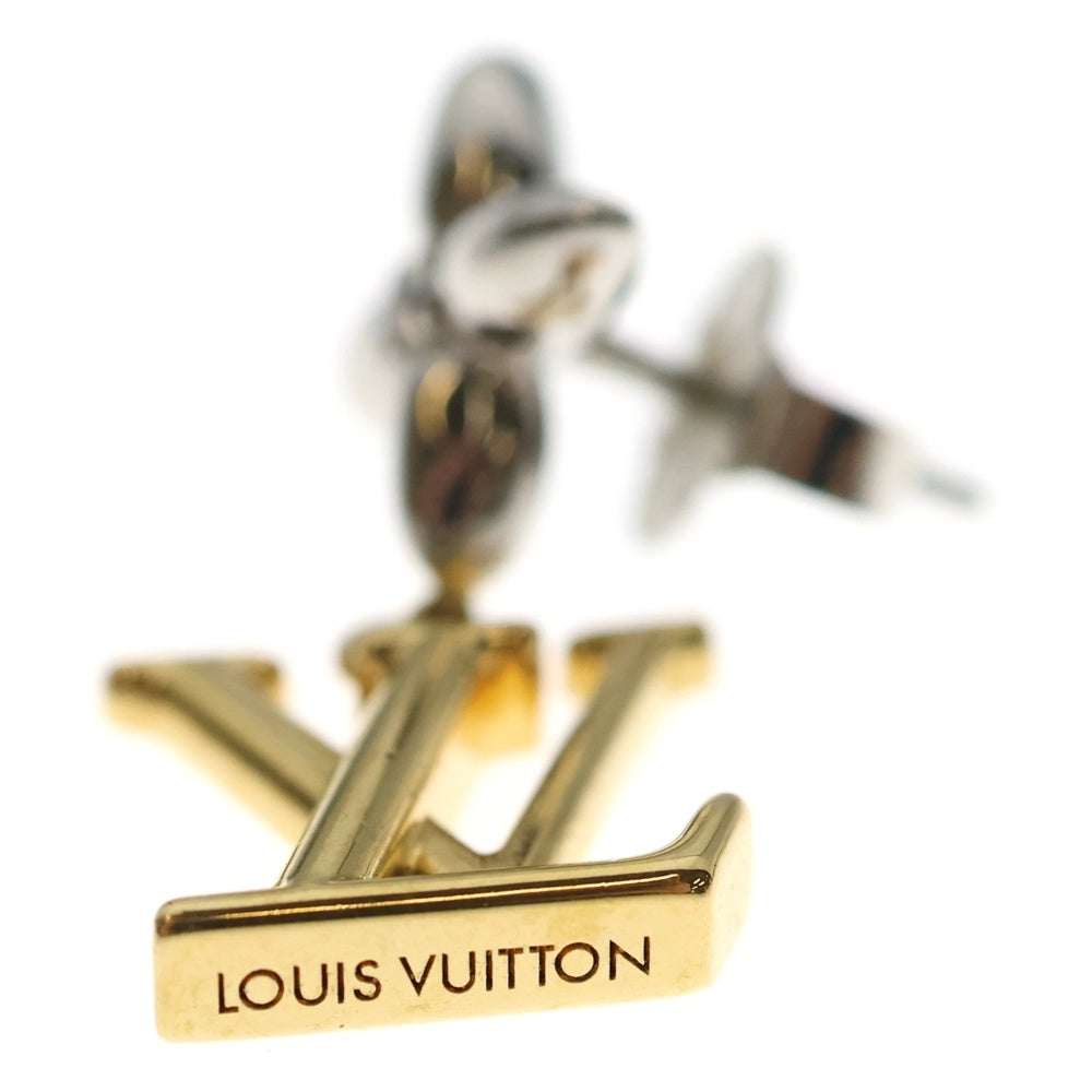 LOUIS VUITTON(ルイヴィトン) ペンダント LV アイコニック フラワー ピアス シルバー×ゴールド M01287 レディース