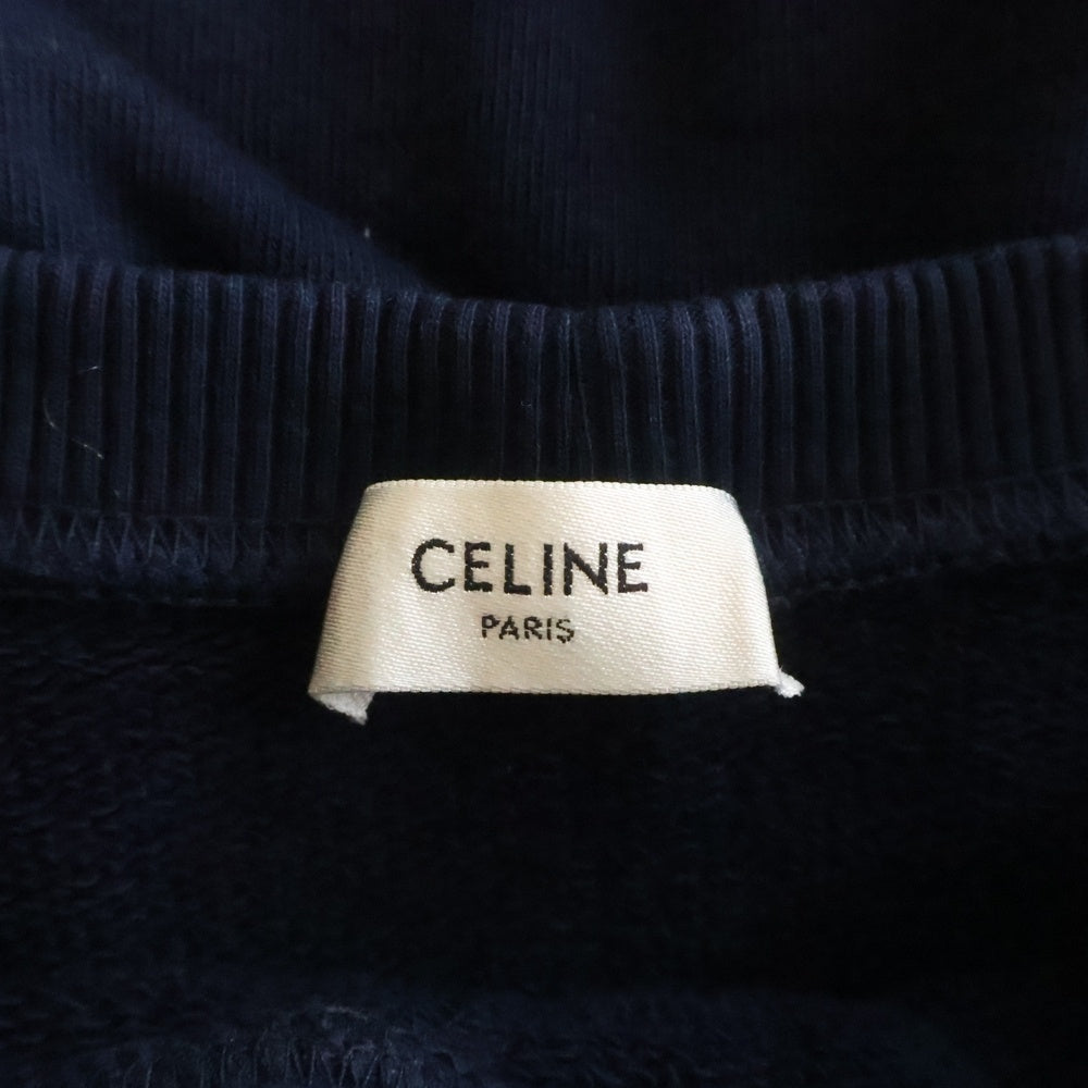 CELINE(セリーヌ) ルーズスウェットシャツ フロントロゴトレーナー ネイビー RY0J5345F レディース
