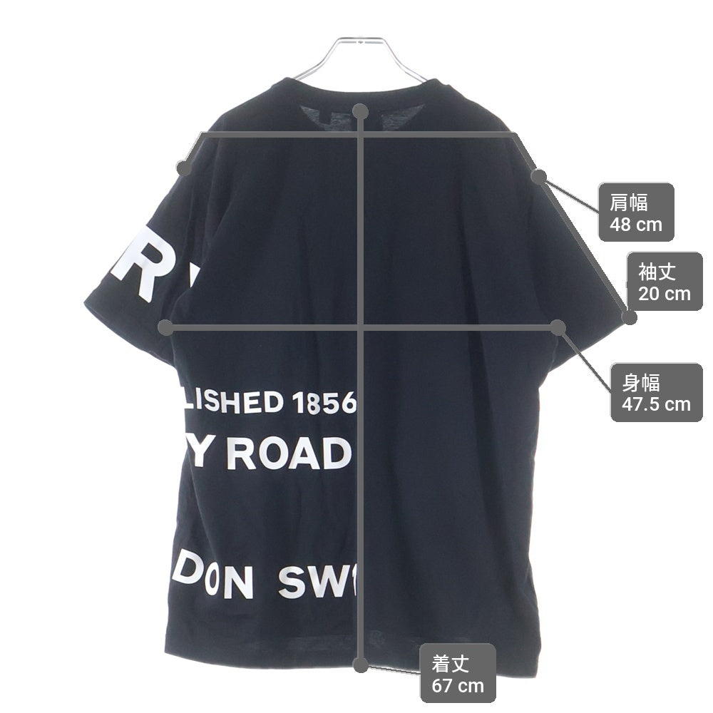 BURBERRY(バーバリー) ホースフェリー ロゴプリント 半袖Tシャツ ブラック