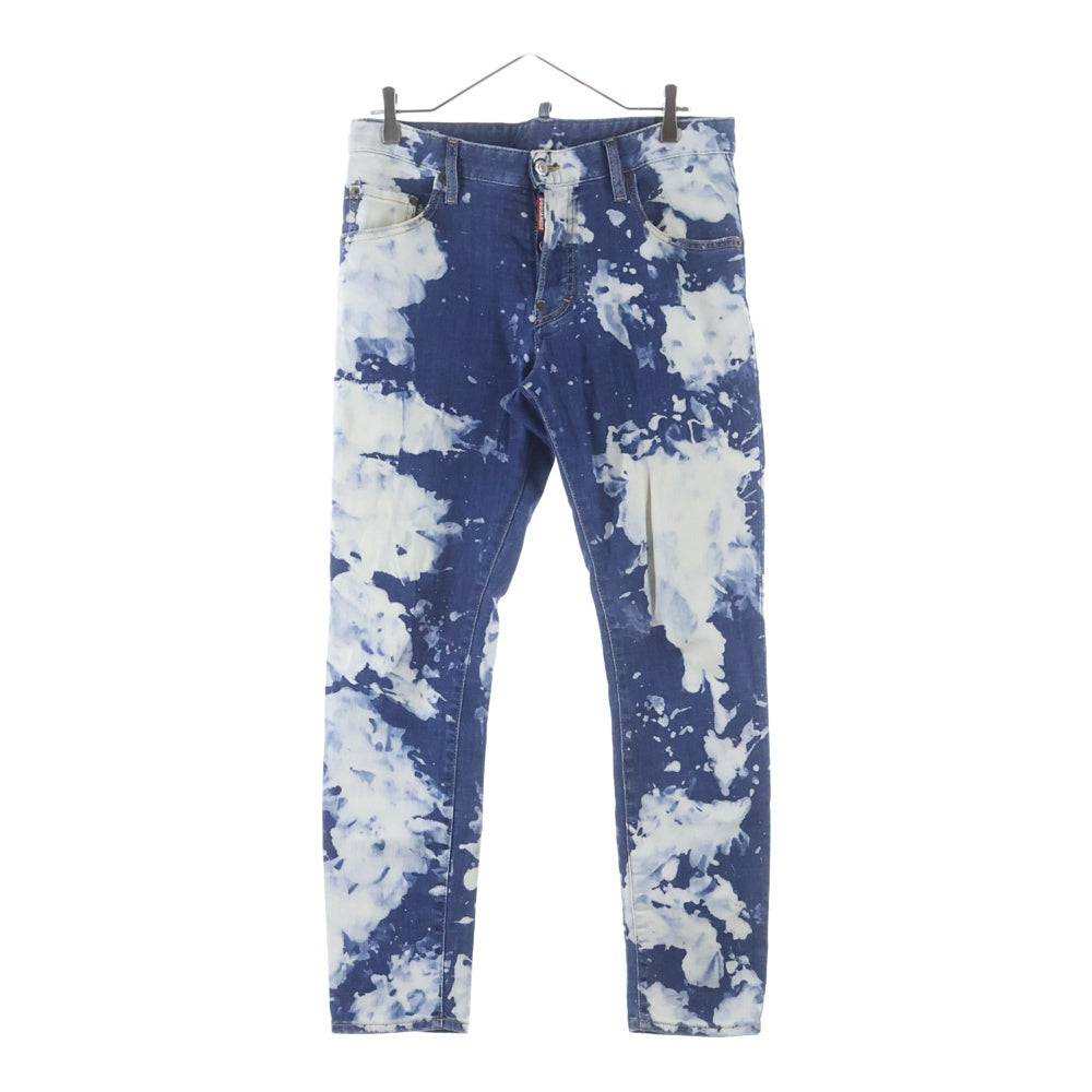 DSQUARED2(ディースクエアード) 19SS Skater Jeans ブリーチ加工デニムパンツ インディゴ S74LB0510