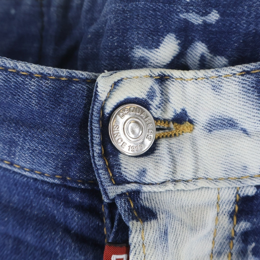 DSQUARED2(ディースクエアード) 19SS Skater Jeans ブリーチ加工デニムパンツ インディゴ S74LB0510
