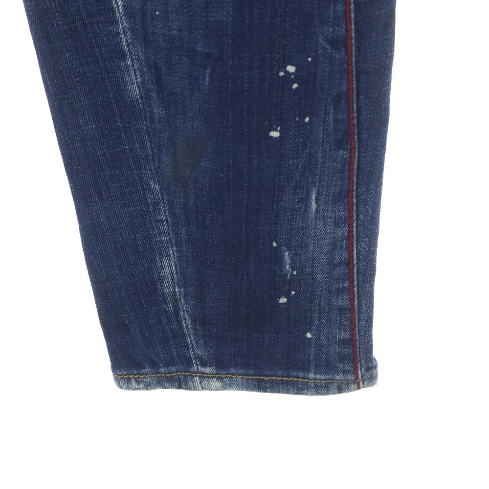 DSQUARED2(ディースクエアード) 18AW ペンキ加工 リペアデニムパンツ ジーンズ インディゴ S74LB0438