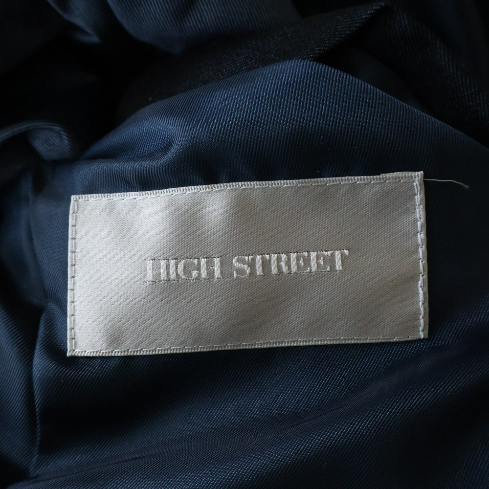 HIGH STREET(ハイストリート) 比翼ステンカラーコート ネイビー