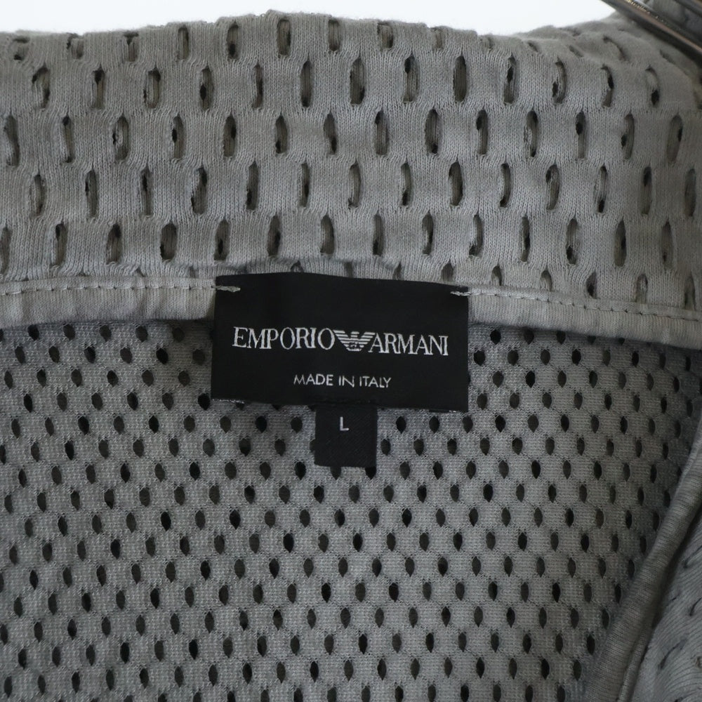 EMPORIO ARMANI(エンポリオアルマーニ) メッシュデザインジップアップパーカー グレー