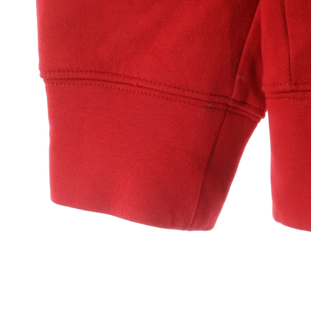 EMPORIO ARMANI(エンポリオアルマーニ) ワンポイント ワッペン プリント ジップアップパーカー レッド
