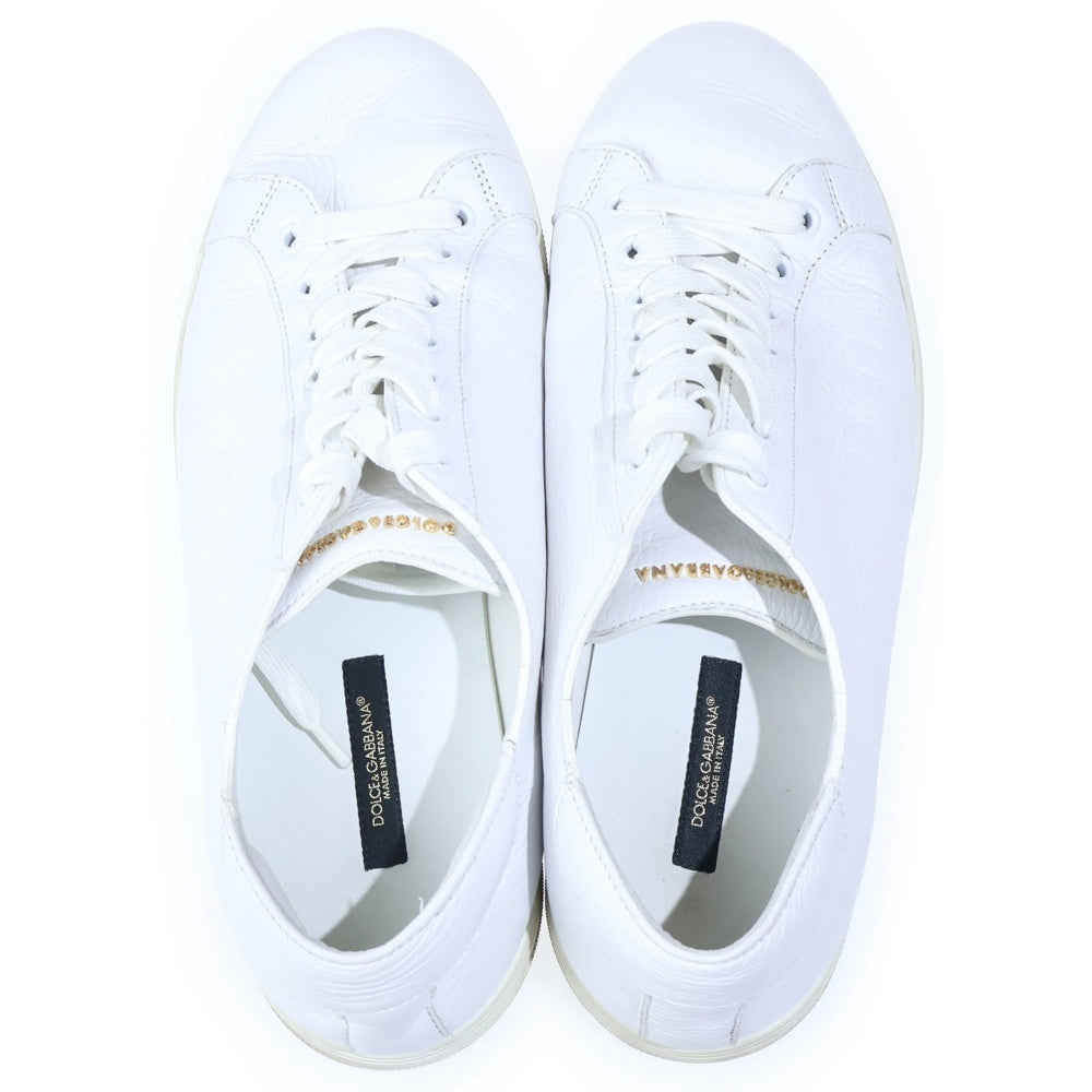 DOLCE & GABBANA(ドルチェアンドガッバーナ) レザー レースアップ ローカットシューズ スニーカー ホワイト GS1735