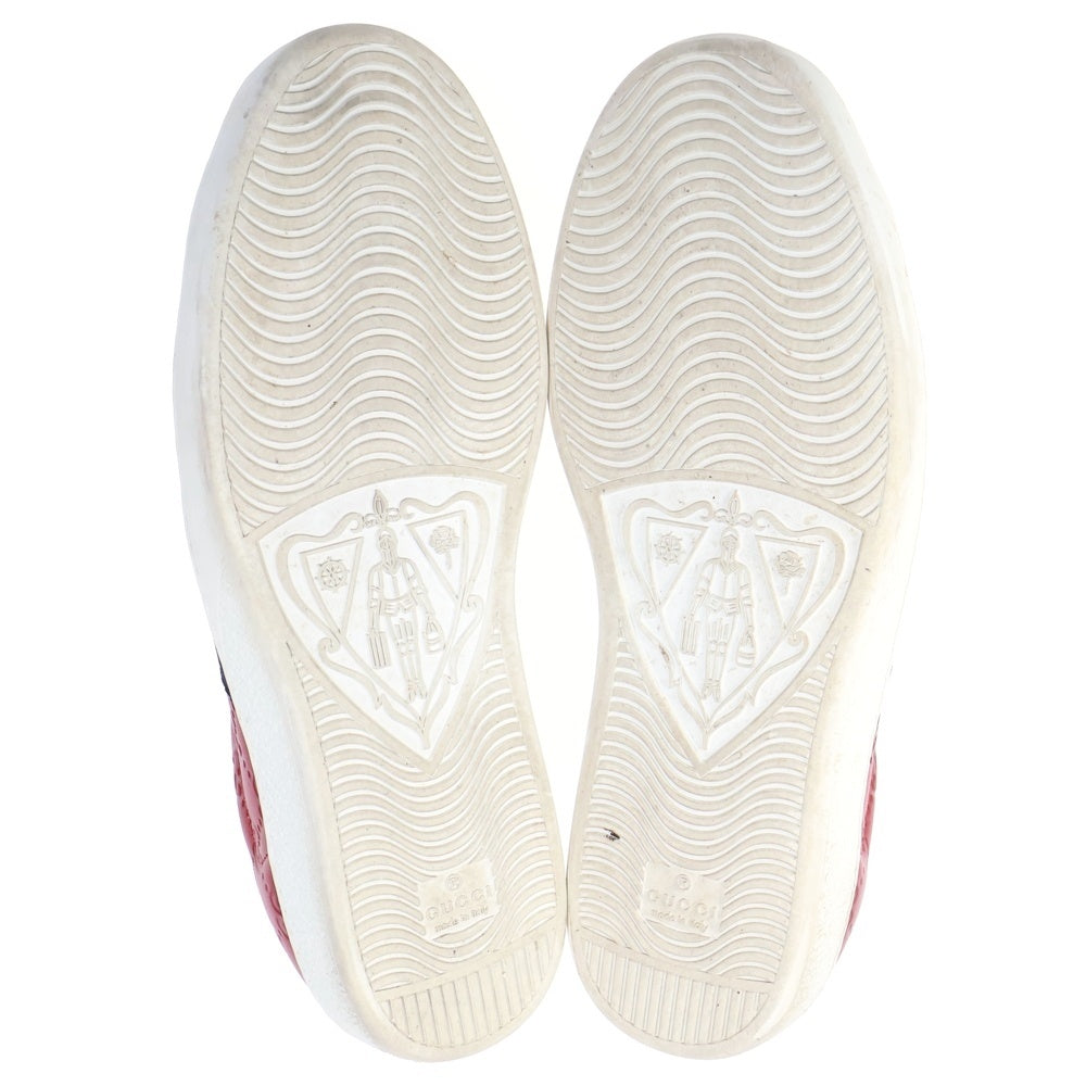 GUCCI(グッチ) ACE エース グッチシマ シェリーライン レザー ローカットシューズ スニーカー レッド 386750