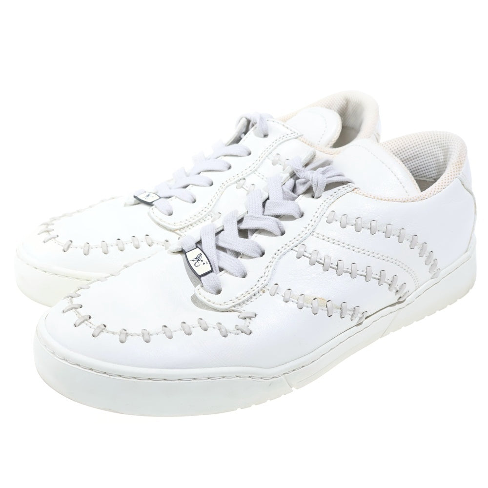 BOTTEGA VENETA(ボッテガヴェネタ) オーバーロックステッチデザイン レザースニーカー ホワイト