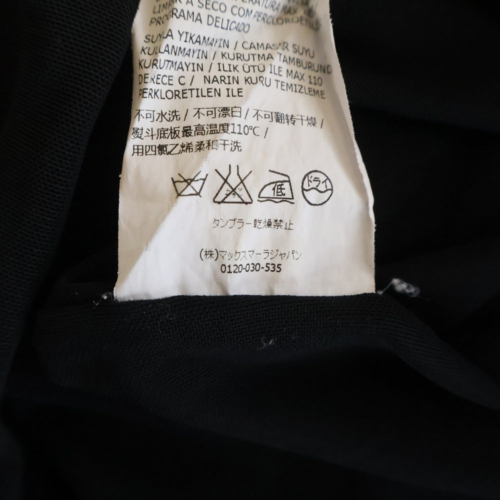 Max Mara(マックスマーラ) 総柄プリント ギャザーデザイン ノースリーブ ワンピース ブラック レディース