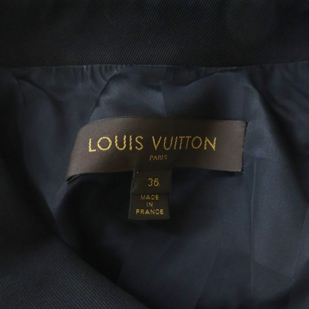 LOUIS VUITTON(ルイヴィトン) ジャガード 切り替え スリーブ ショート ミリタリージャケット ブラック レディース RW141B F5VB13UFH