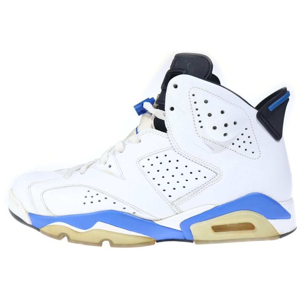 NIKE(ナイキ) 【観賞用 2014年製】AIR JORDAN 6 RETRO SPORT BLUE (2014) エアジョーダン6 レトロ スポーツブルー ハイカットスニーカー ホワイト/ブルー 384664-107