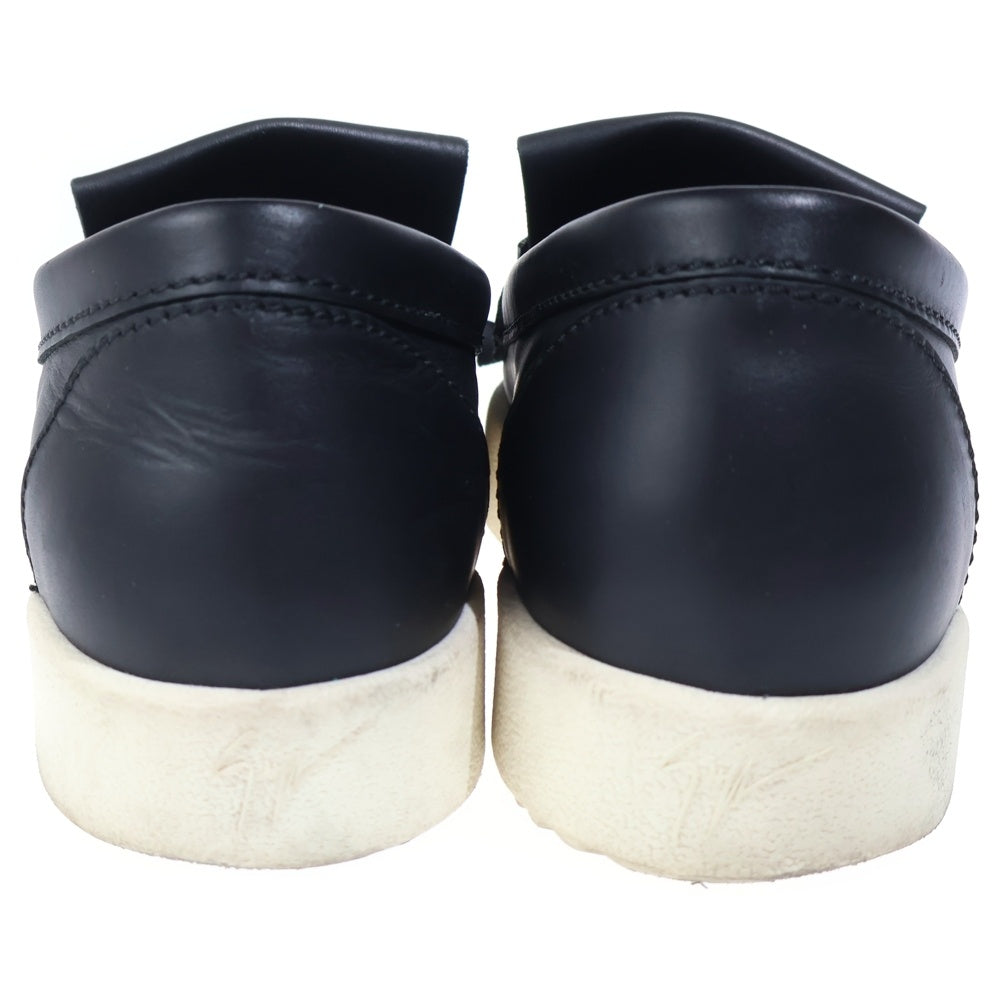 GIUSEPPE ZANOTTI(ジュゼッペ ザノッティ) ロゴプレート フリンジ レザー ローカットシューズ スニーカー ブラック