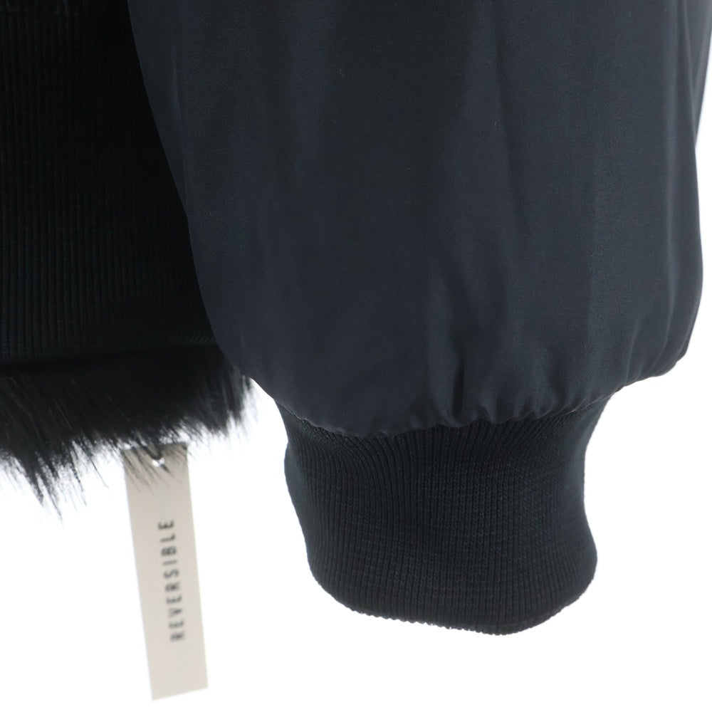 NIKE(ナイキ) ×AMBUSH Reversible Faux Fur Coat アンブッシュ リバーシブルフェイクファー コート ジップアップジャケット ブルゾン ブラック AQ9225-010
