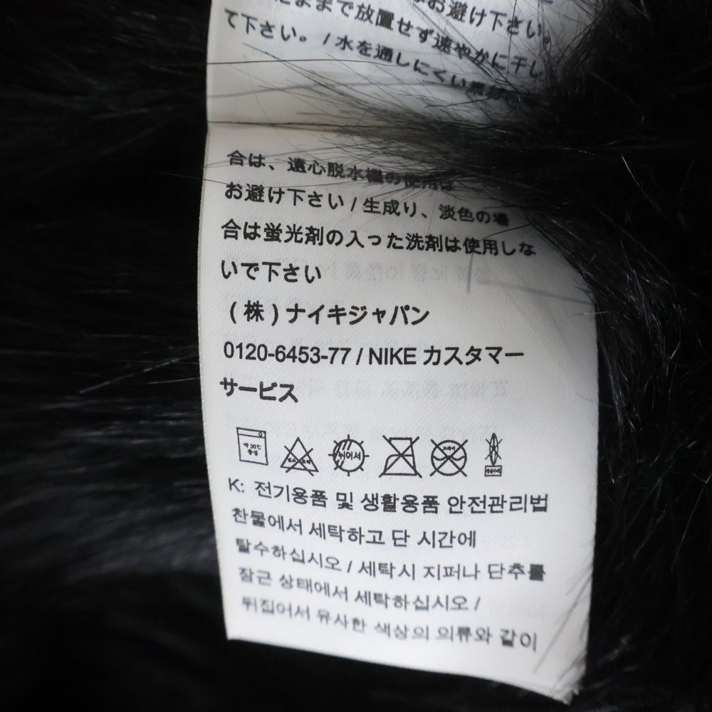 NIKE(ナイキ) ×AMBUSH Reversible Faux Fur Coat アンブッシュ リバーシブルフェイクファー コート ジップアップジャケット ブルゾン ブラック AQ9225-010