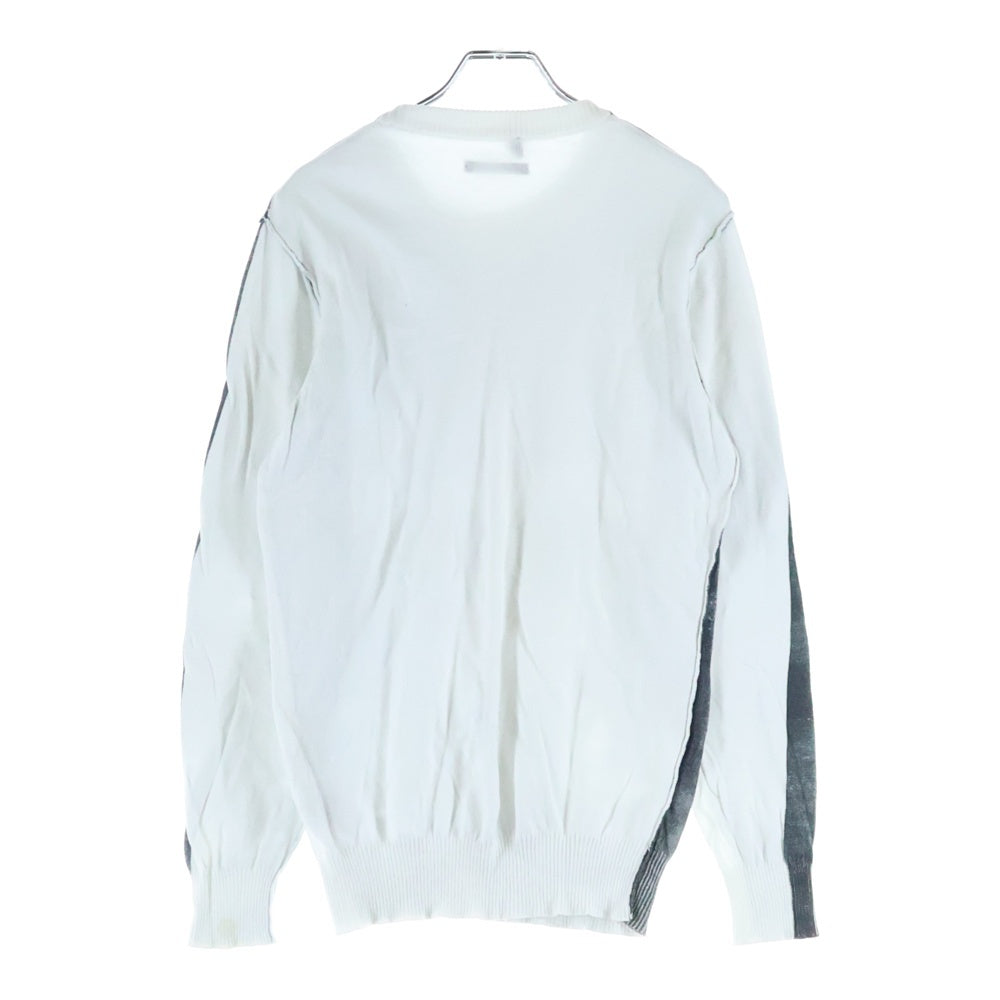 DIESEL(ディーゼル) K-LARENCE プリント クルーネック プルオーバー ニット セーター グレー