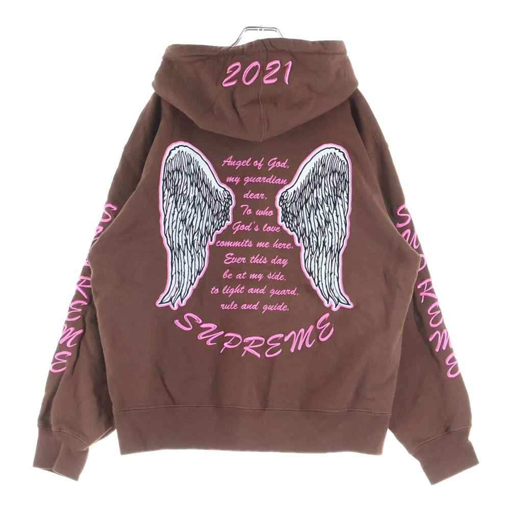 SUPREME(シュプリーム) 21AW Guardian Hooded Sweatshirt ガーディアン ワッペン プルオーバー スウェットパーカー ブラウン