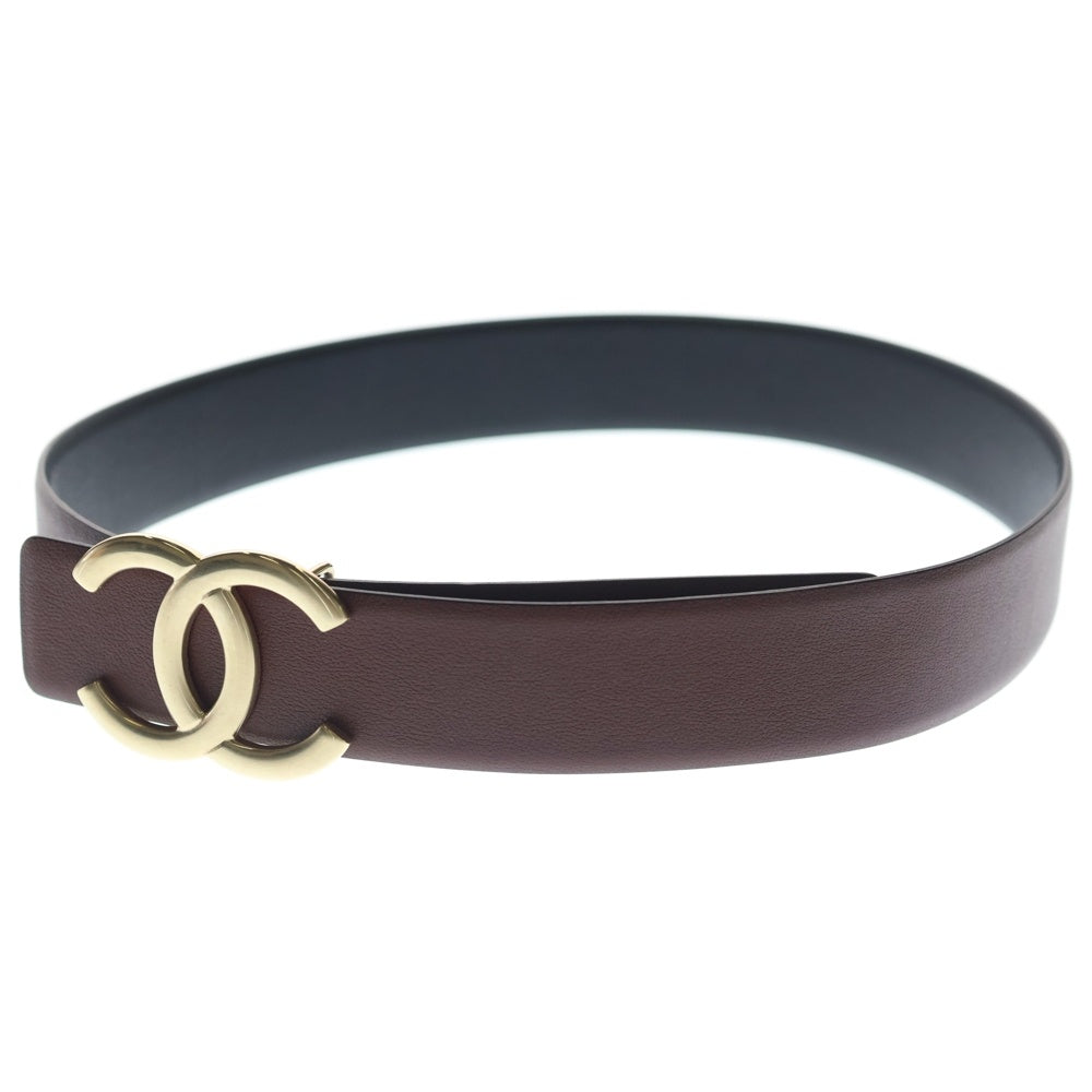 CHANEL(シャネル) ココマーク レザー ベルト ブラック ゴールド金具