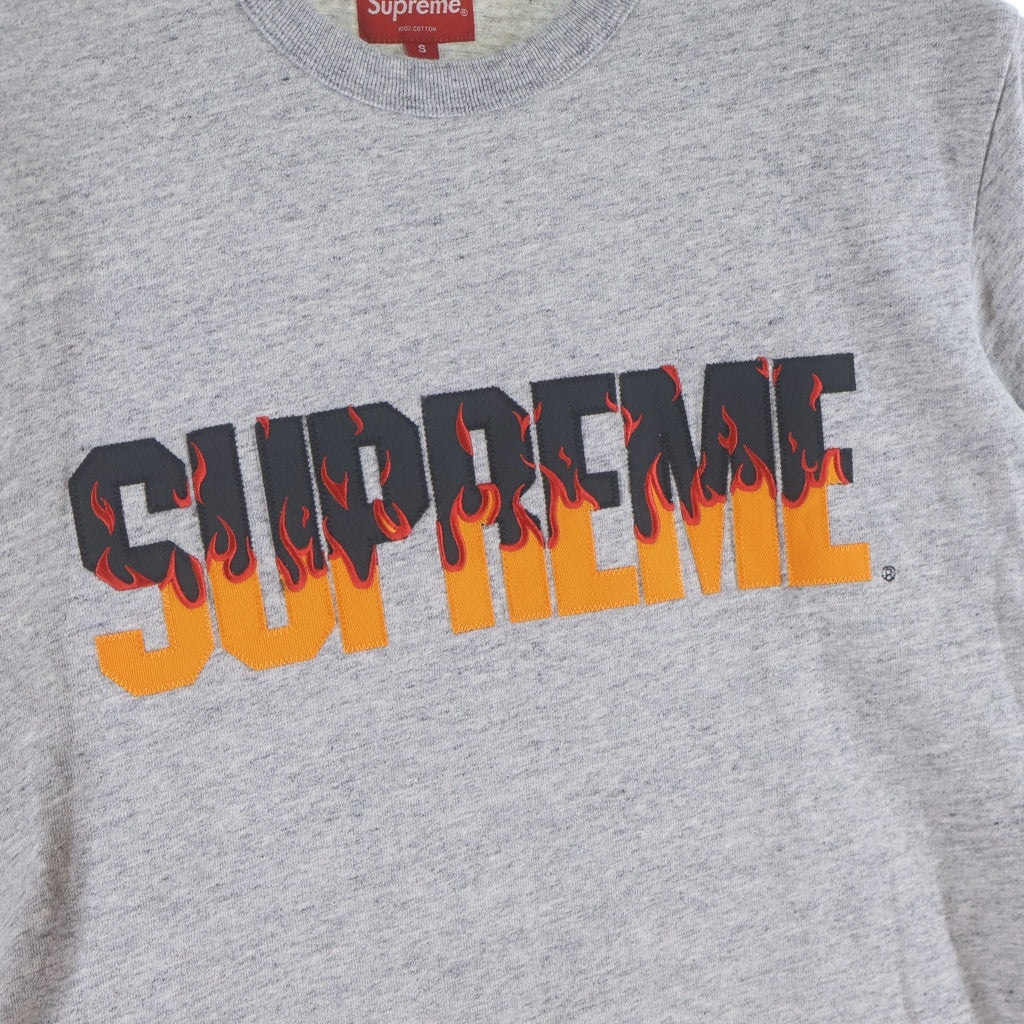 SUPREME(シュプリーム) Tシャツ フレイムSトップ グレー サイズS