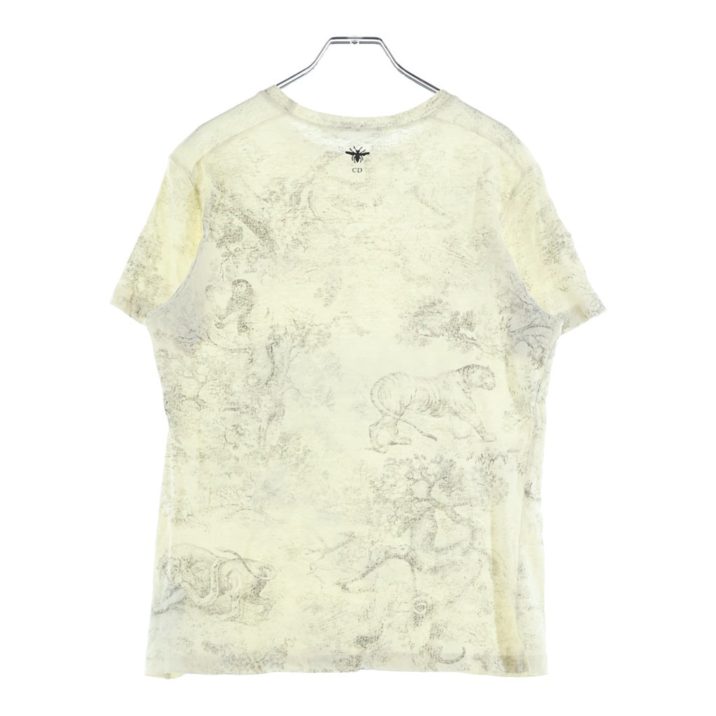 Christian Dior(クリスチャンディオール) 19SS Toile de Jouy トワルドゥジュイ 半袖Tシャツカットソー ホワイト 943T03A4431 レディース