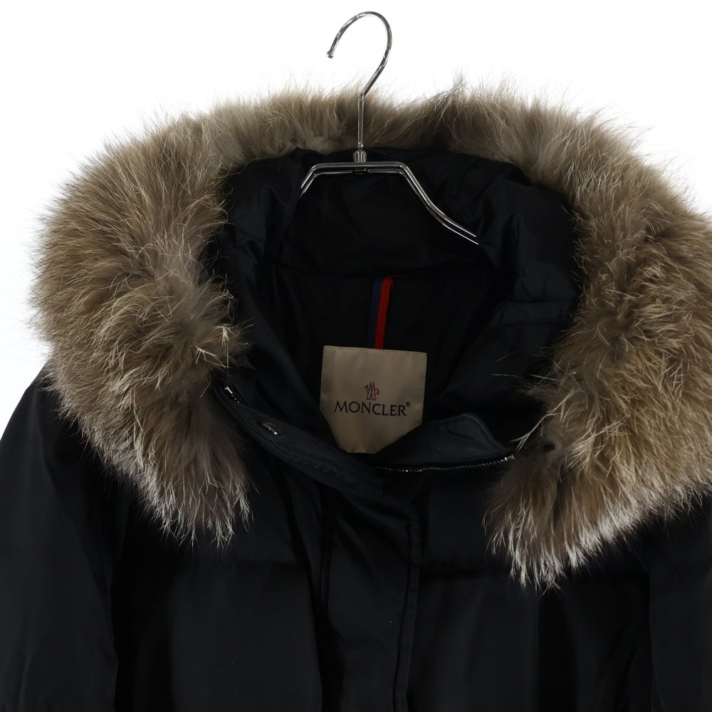 MONCLER(モンクレール) 19AW FATSIALFUR GIUBBOTTO ファーフーデッド ダウンジャケット ブラック レディース E20934632625 C0062