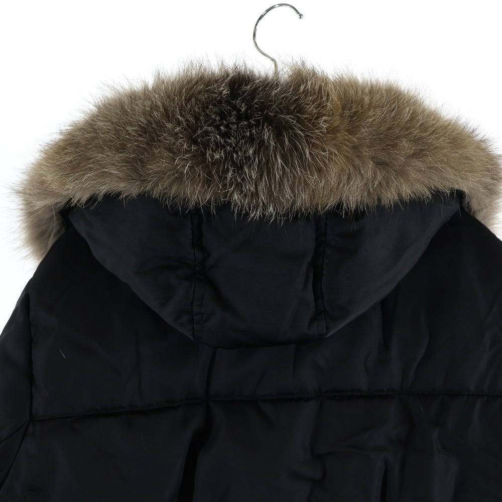 MONCLER(モンクレール) 19AW FATSIALFUR GIUBBOTTO ファーフーデッド ダウンジャケット ブラック レディース E20934632625 C0062