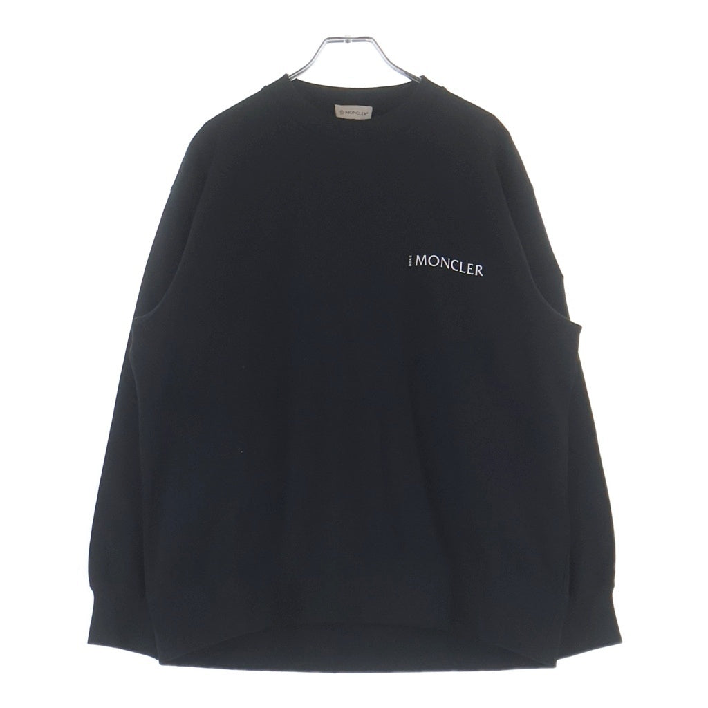 MONCLER GENIUS(モンクレール ジーニアス) ×HYKE 22AW SWEATSHIRT クルーネックスウェット トレーナー ブラック #S H209K8G00002 M2719
