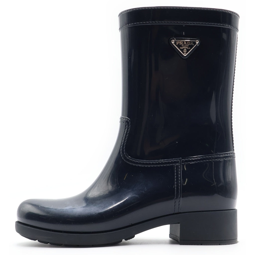 PRADA(プラダ) ラバーレインブーツ ネイビー #37 レディース